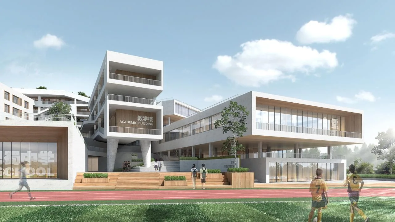 BIM Architecture | Three Gorges Bashu Middle School: Harmonious Concerto between Architecture and Earth/Western Architecture Design Works