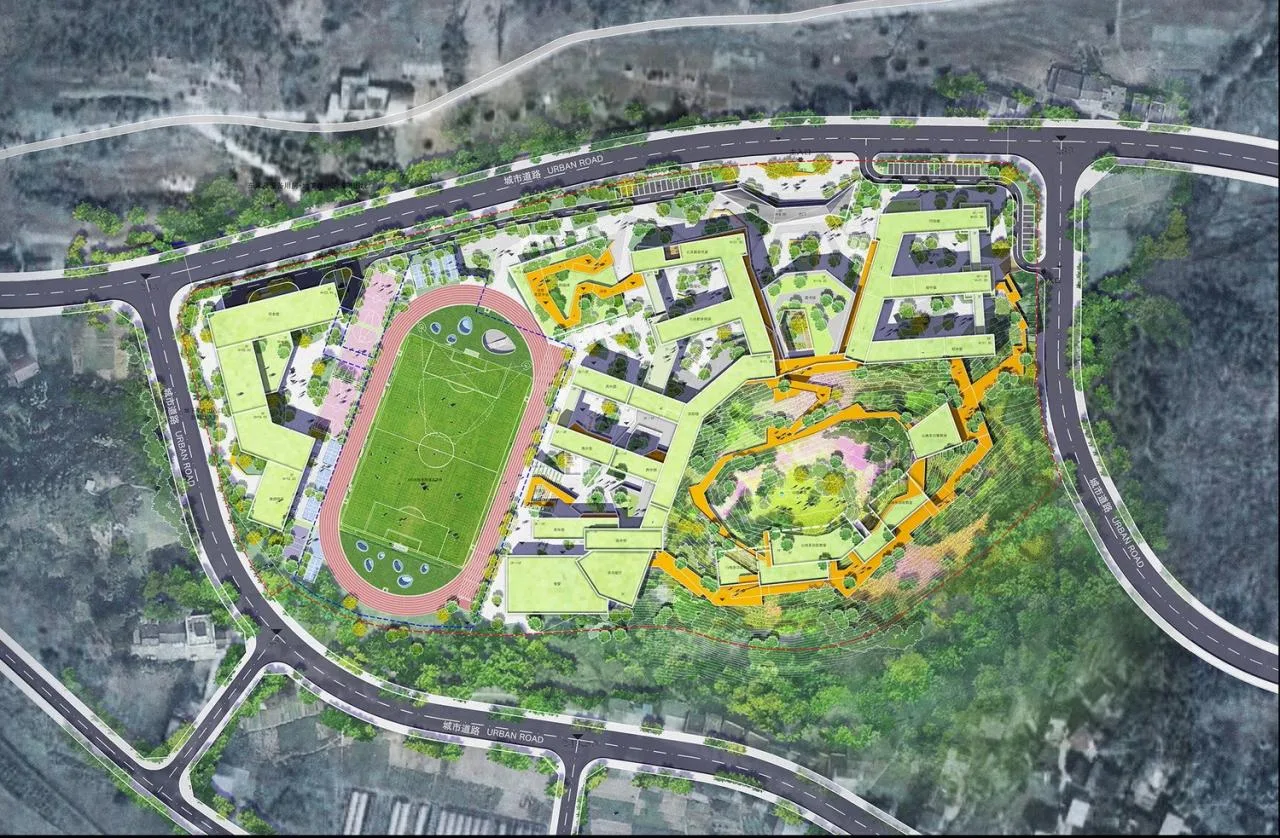 BIM Architecture | Three Gorges Bashu Middle School: Harmonious Concerto between Architecture and Earth/Western Architecture Design Works
