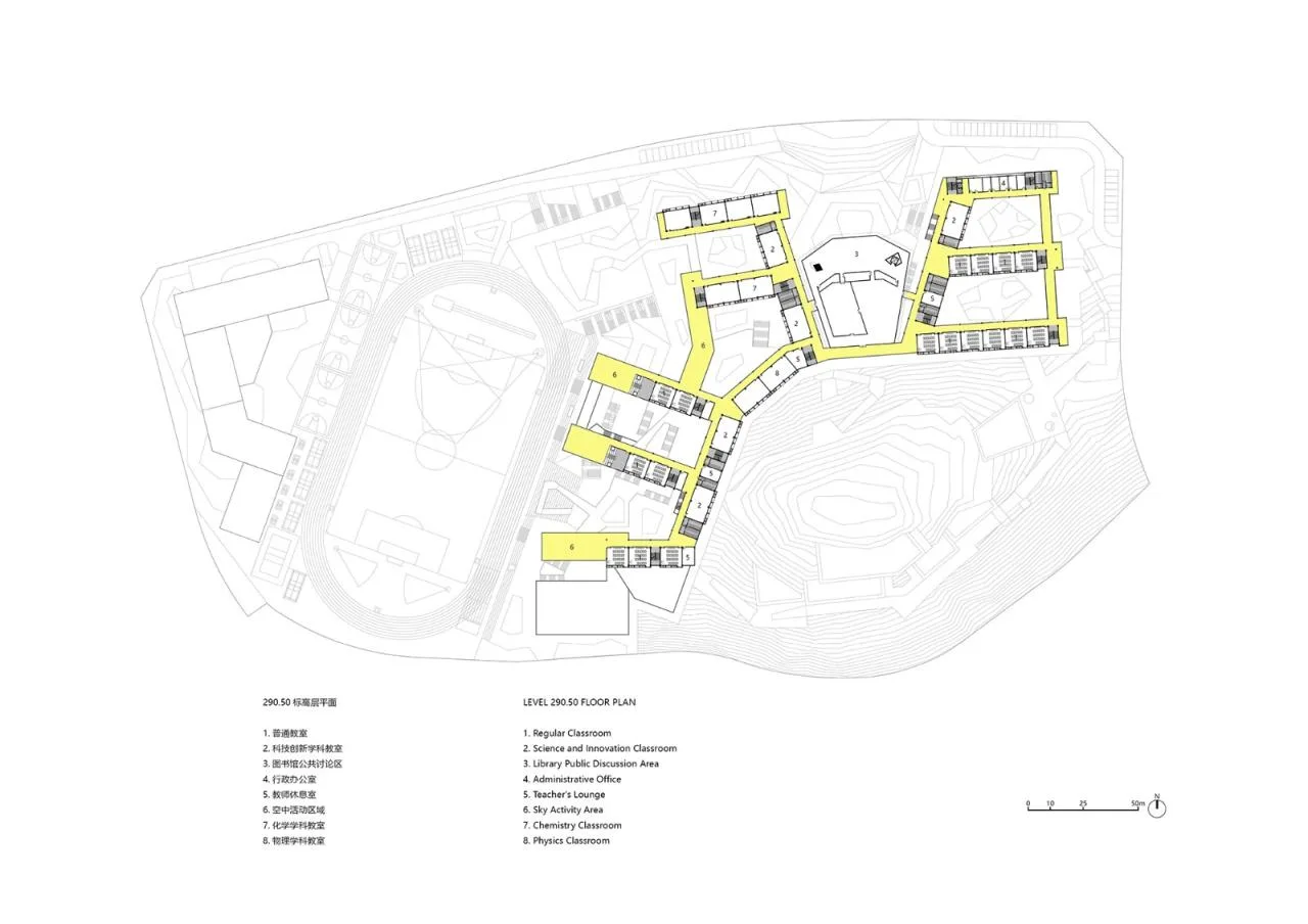 BIM Architecture | Three Gorges Bashu Middle School: Harmonious Concerto between Architecture and Earth/Western Architecture Design Works