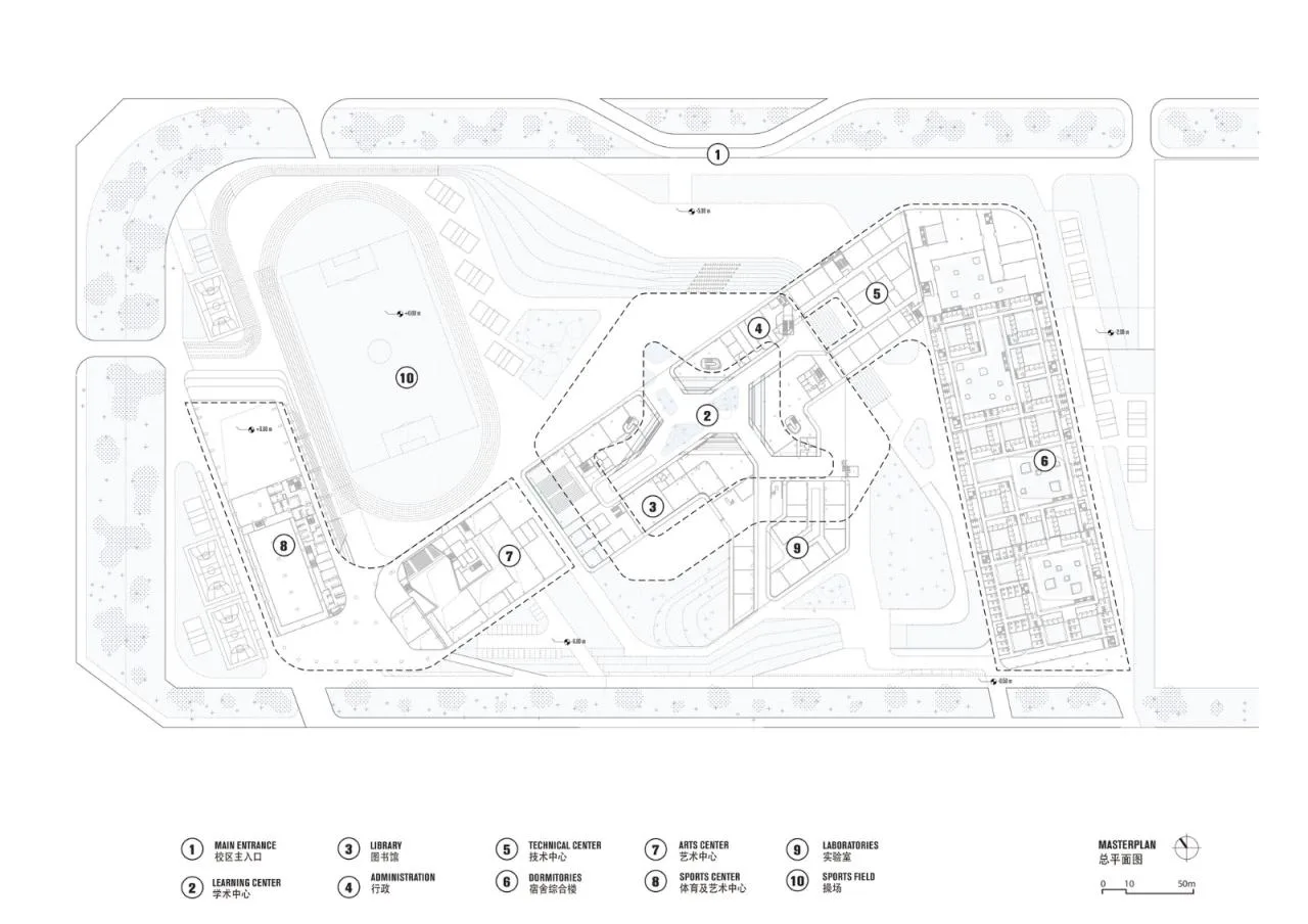 BIM Architecture | Peking University Affiliated High School Haikou School/Crossboundaries