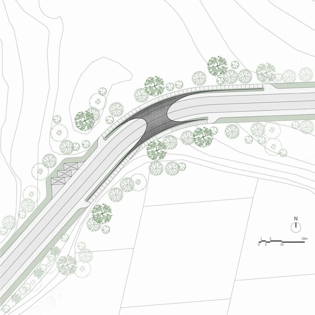 BIM Architecture | From Heaven to Earth: Penetrating through Clouds and Weaving into Wooden Tunnels from Underneath Rocks and Shells; Tengyun Meteorological Environment/Zhu Peidong Line+Architectural Firm