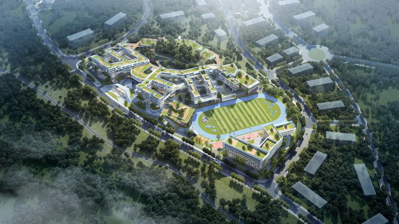 BIM Architecture | Three Gorges Bashu Middle School: Harmonious Concerto between Architecture and Earth/Western Architecture Design Works