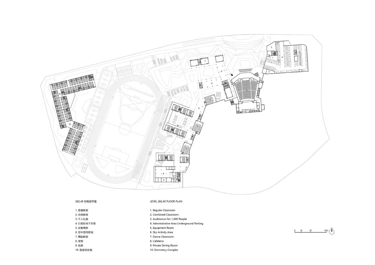 BIM Architecture | Three Gorges Bashu Middle School: Harmonious Concerto between Architecture and Earth/Western Architecture Design Works