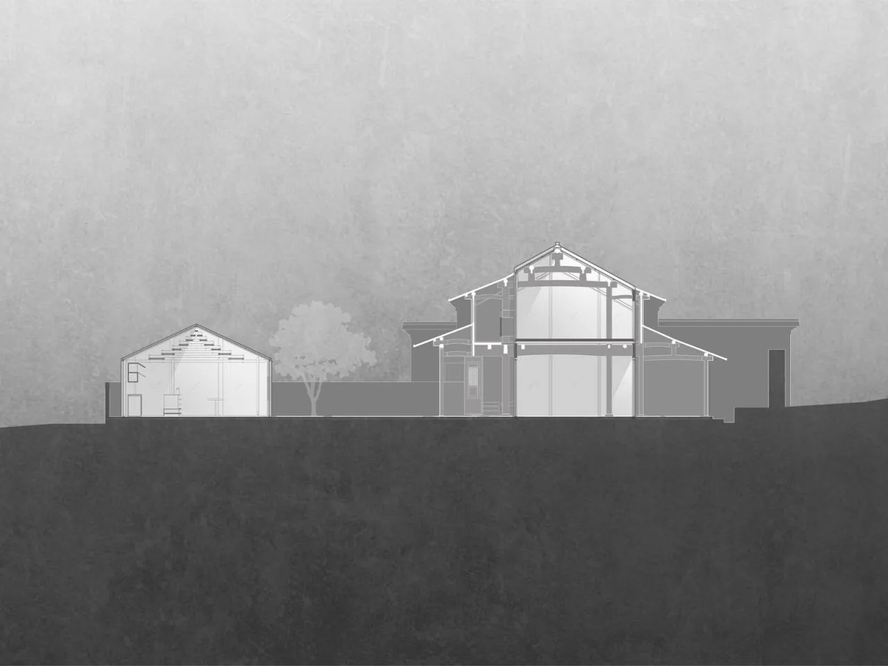 BIM architecture | Shanyu Tea House, renovating old and adding new/Olympic style buildings
