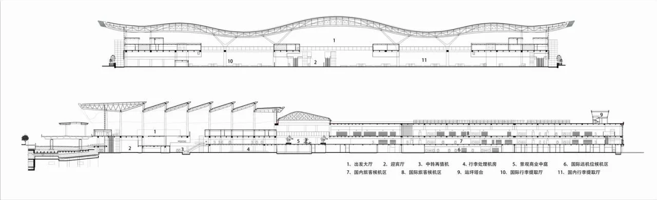 BIM Architecture | Yantai Penglai International Airport Phase II/China Southwest Architectural Design and Research Institute Co., Ltd