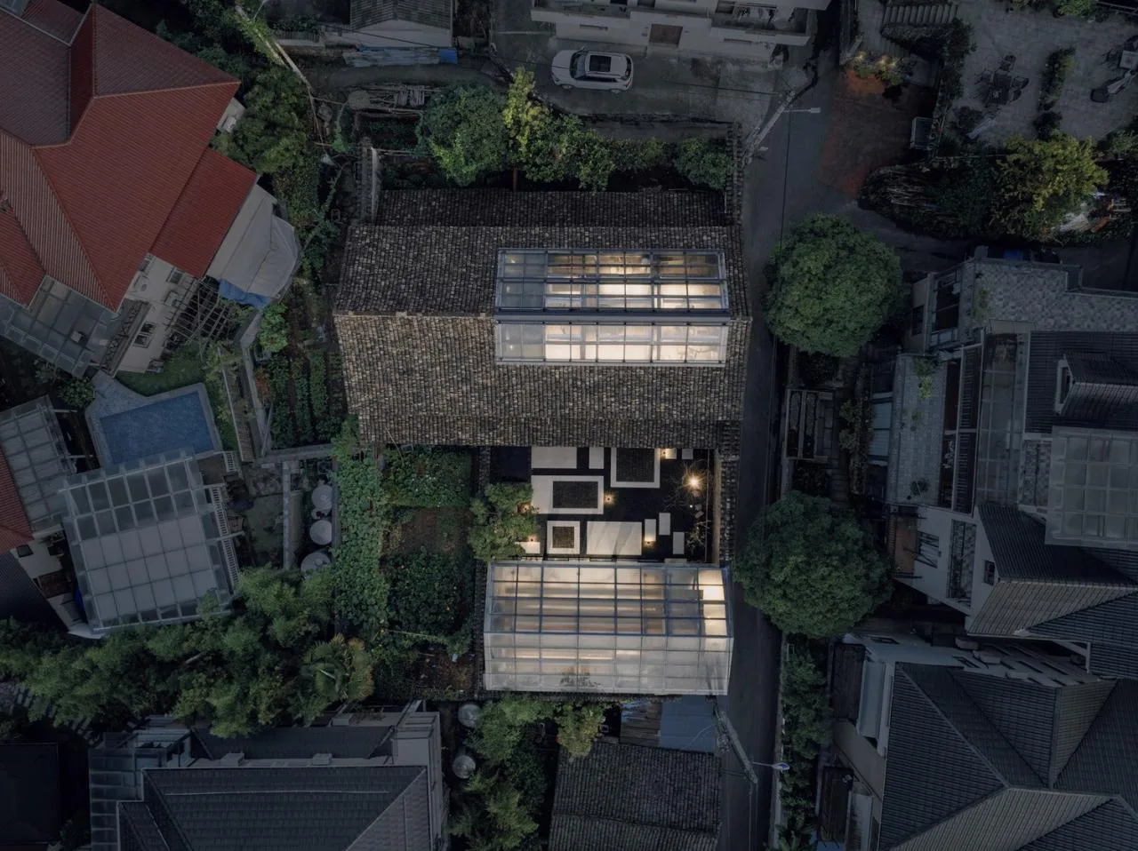 BIM architecture | Shanyu Tea House, renovating old and adding new/Olympic style buildings