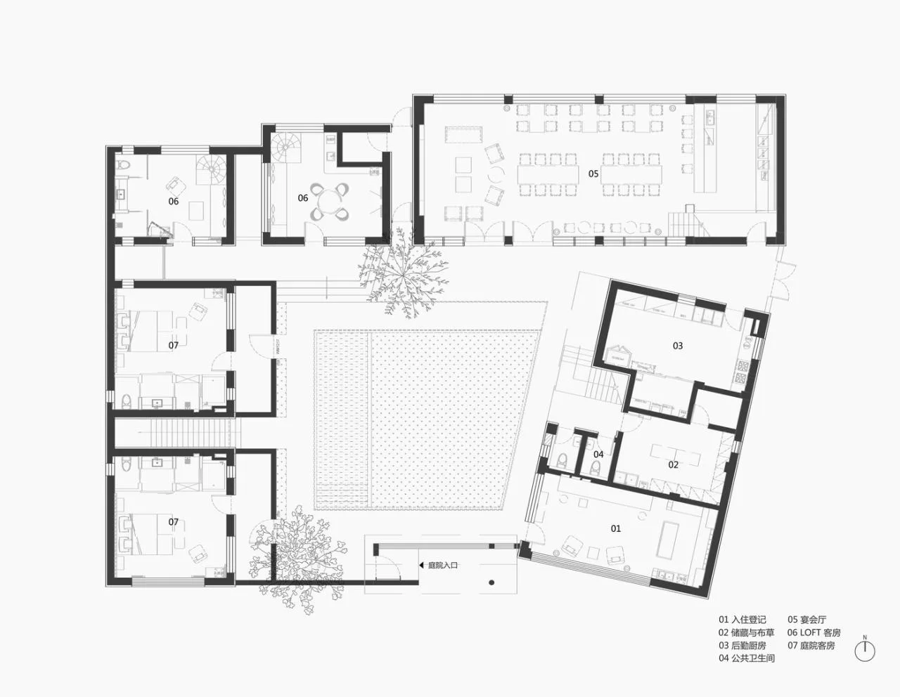 BIM Architecture | Living with Mountains: Backyard • Liushi Port Homestay/GW Space Design