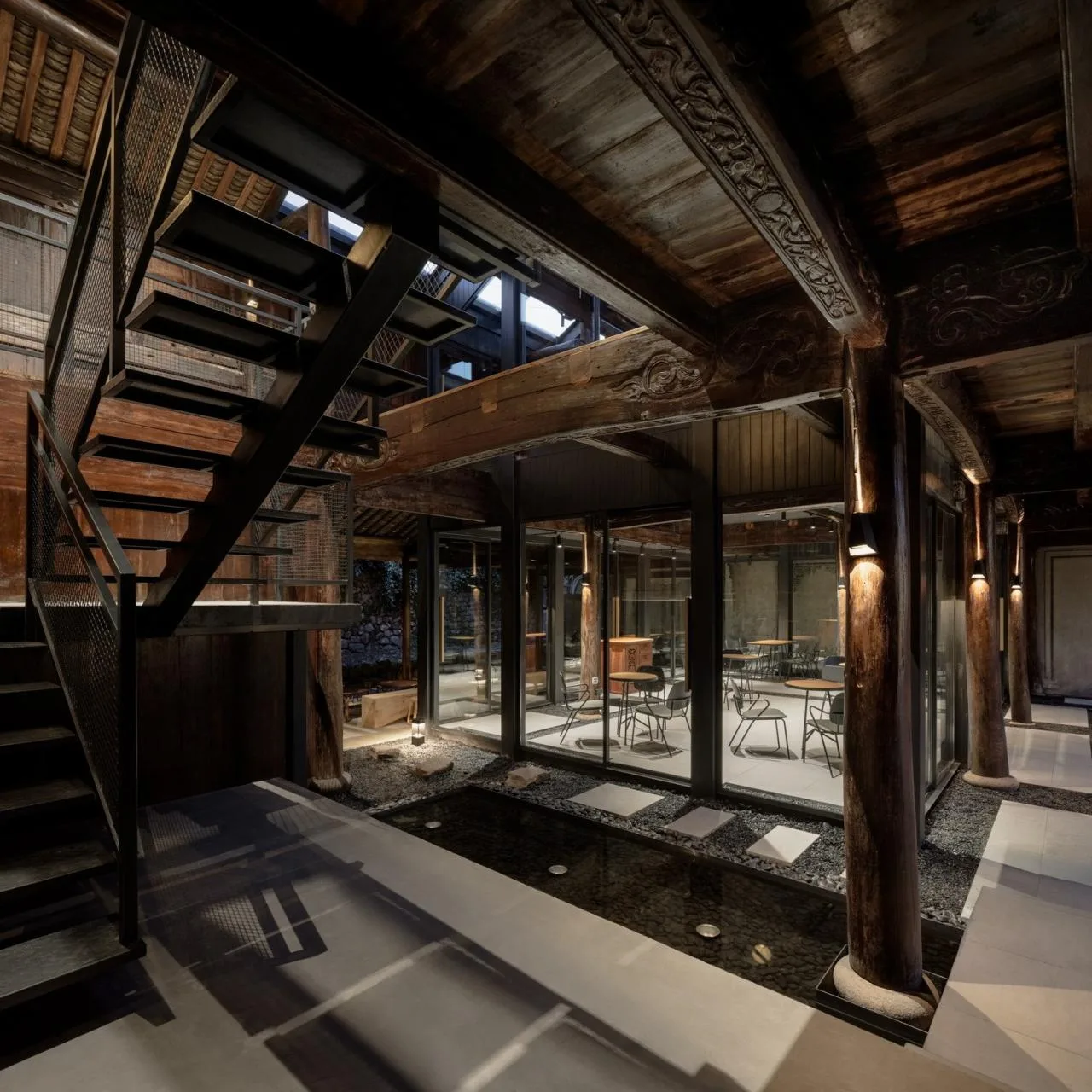 BIM architecture | Shanyu Tea House, renovating old and adding new/Olympic style buildings