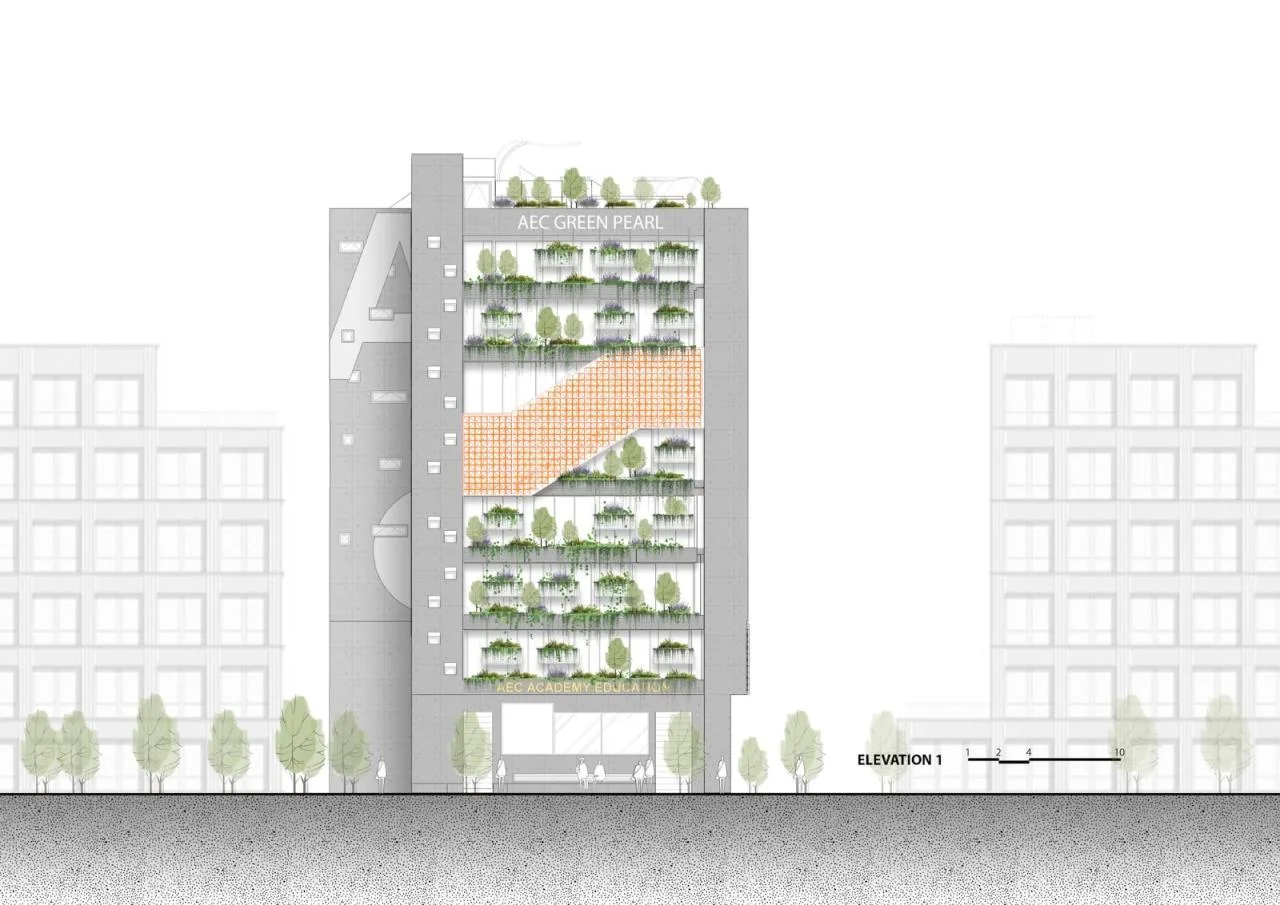 BIM Architecture | AEC 4B Foreign Language Education Center/Ho Khue Architects