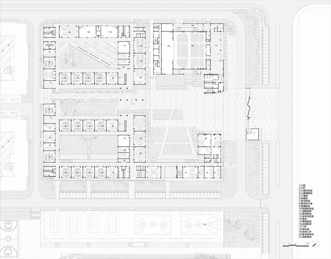 BIM Architecture | Nanshan Wufutang Senior High School/Lowercase Architecture