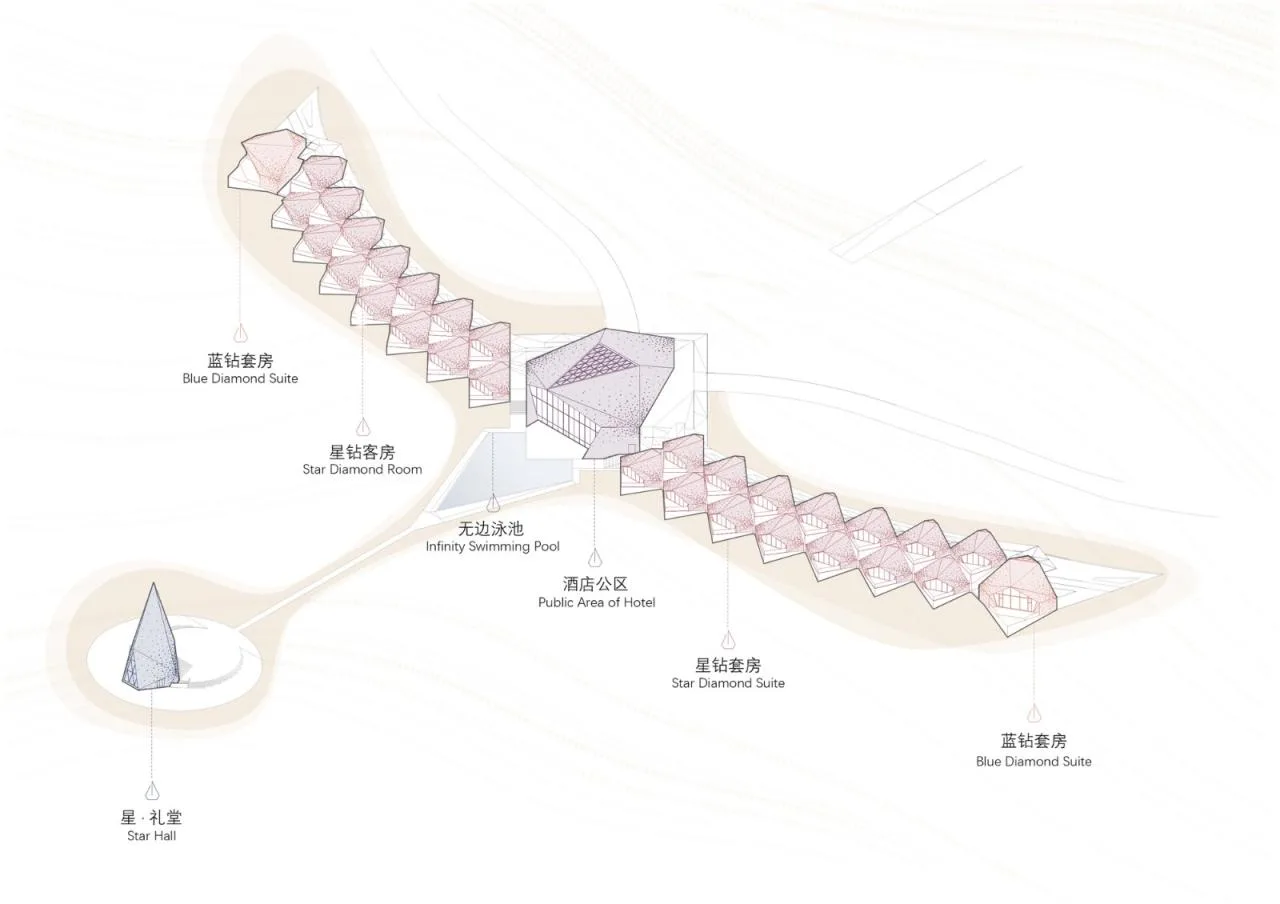 BIM Architecture | Zhongwei Desert Diamond Hotel/Shuishi Design - Mikawa Studio