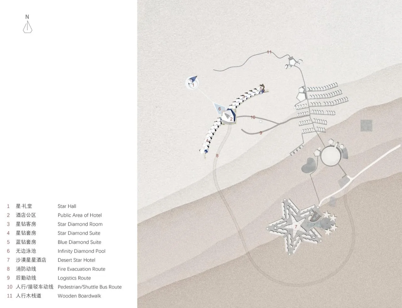 BIM Architecture | Zhongwei Desert Diamond Hotel/Shuishi Design - Mikawa Studio