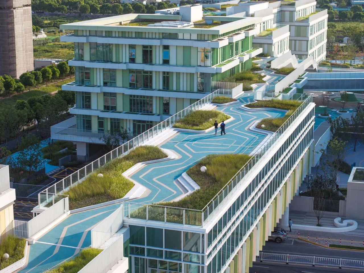 BIM Architecture | Shanghai Experimental School Jiading New City Branch/Daguan Landscape