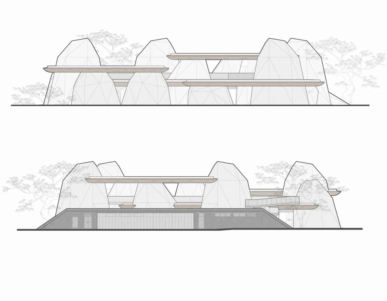 BIM Architecture | Encountering in the Mountains: Yunfeng Twelve in Xiayanbei Scenic Area/Zhu Peidong Line+Architecture Firm
