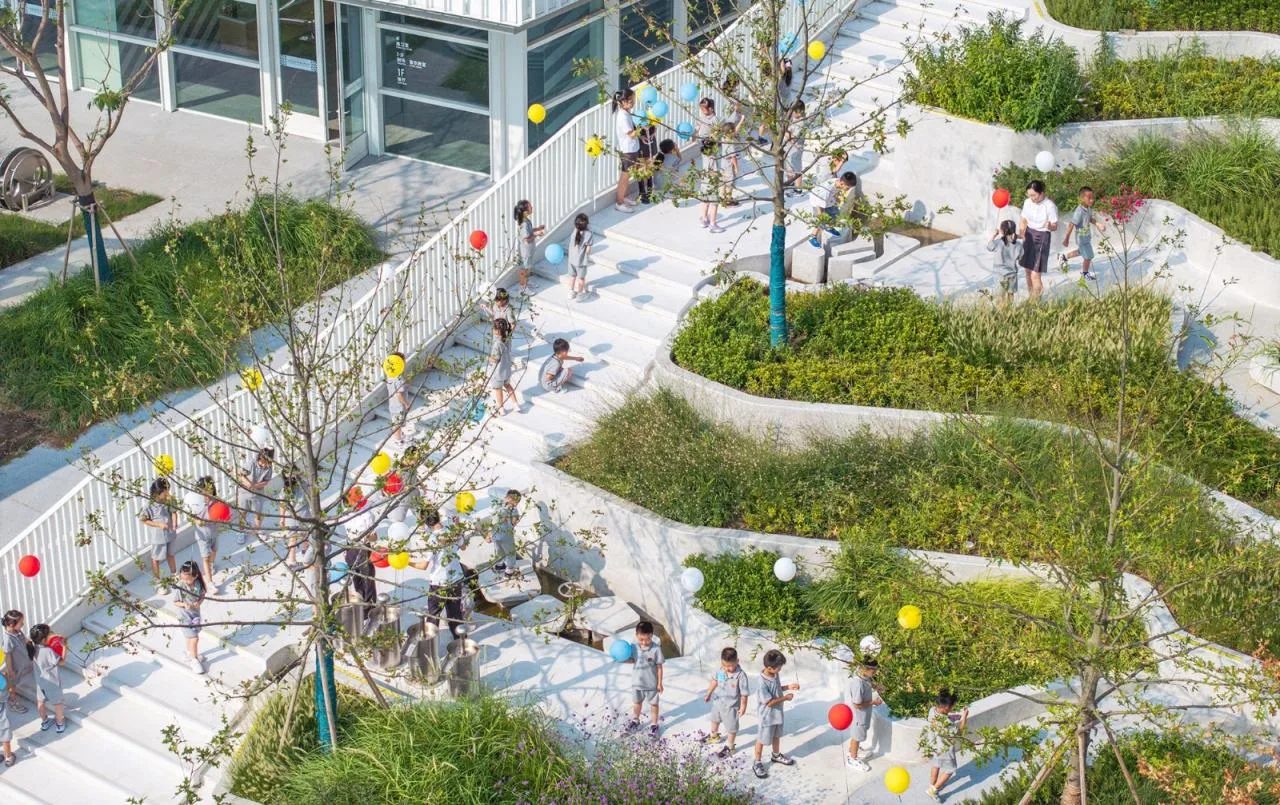 BIM Architecture | Shanghai Experimental School Jiading New City Branch/Daguan Landscape