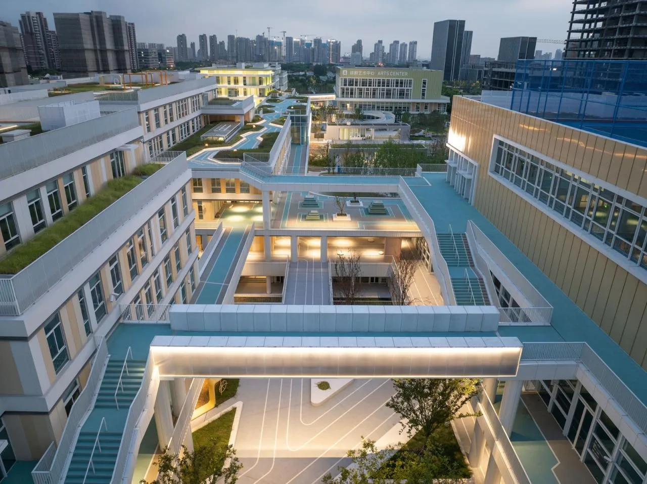 BIM Architecture | Shanghai Experimental School Jiading New City Branch/Daguan Landscape