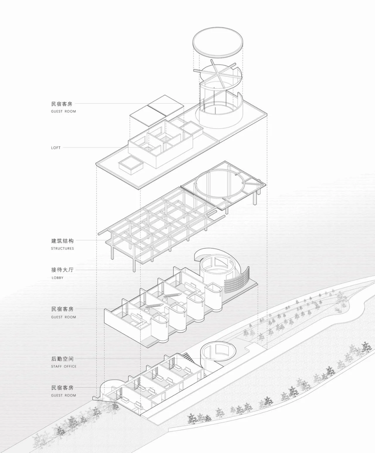 BIM Architecture | Orange Bay Homestay/Flat Design on Changsha Island