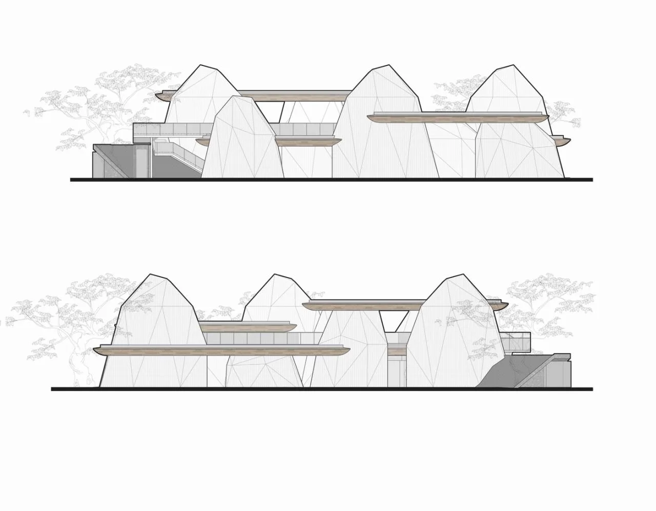 BIM Architecture | Encountering in the Mountains: Yunfeng Twelve in Xiayanbei Scenic Area/Zhu Peidong Line+Architecture Firm