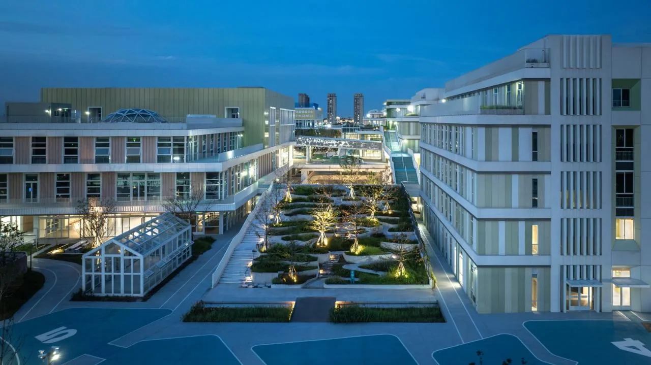 BIM Architecture | Shanghai Experimental School Jiading New City Branch/Daguan Landscape