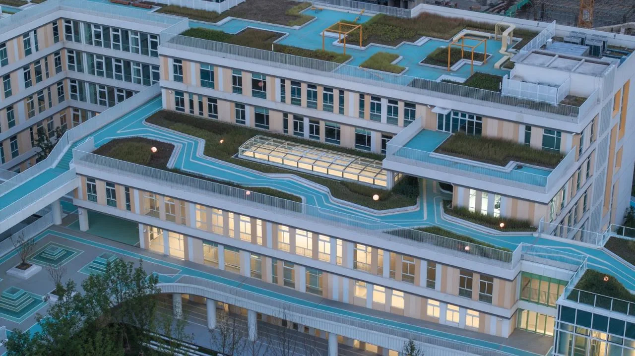 BIM Architecture | Shanghai Experimental School Jiading New City Branch/Daguan Landscape