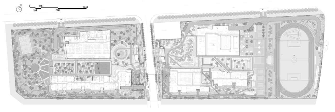 BIM Architecture | Shanghai Experimental School Jiading New City Branch/Daguan Landscape