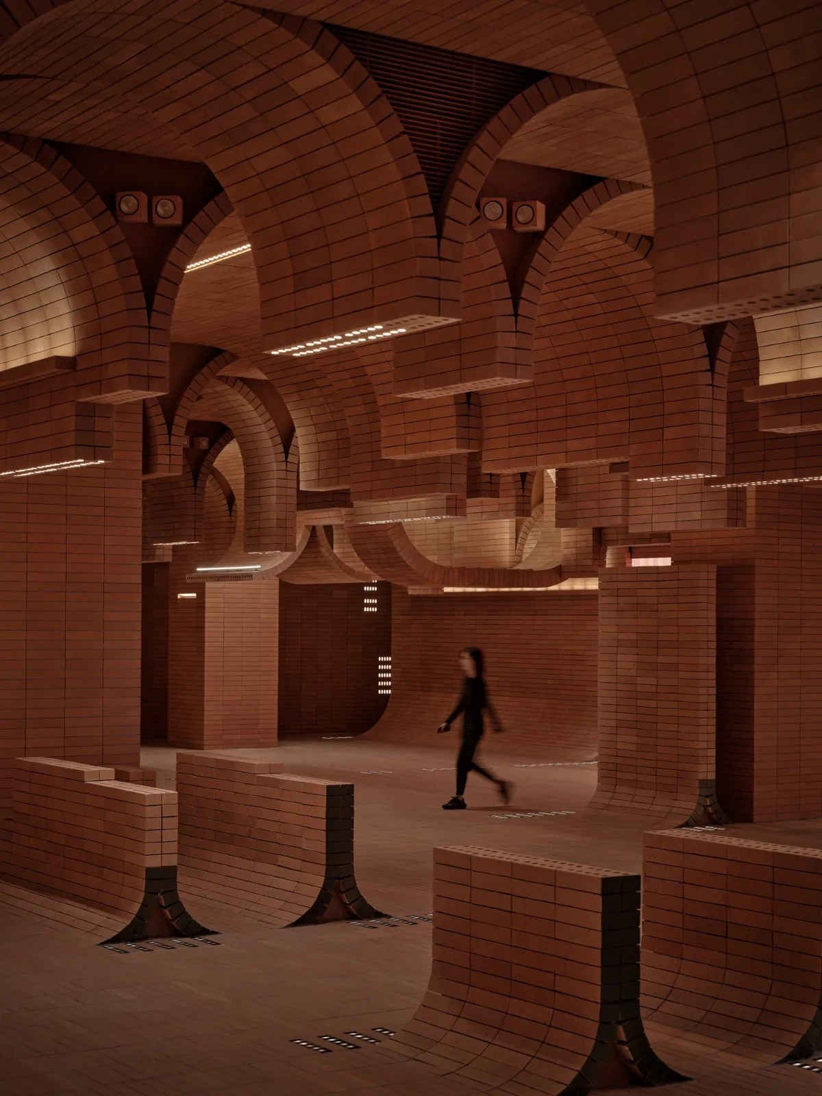 BIM Architecture | Island Cinema Wrapped in "Brick Waves"/Yizheng Planning