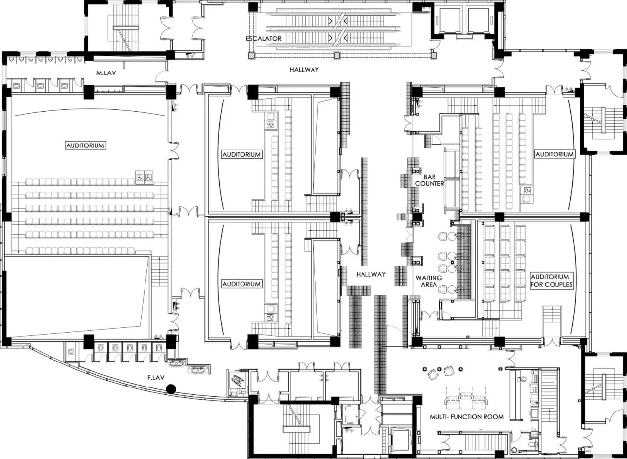 BIM Architecture | Island Cinema Wrapped in "Brick Waves"/Yizheng Planning