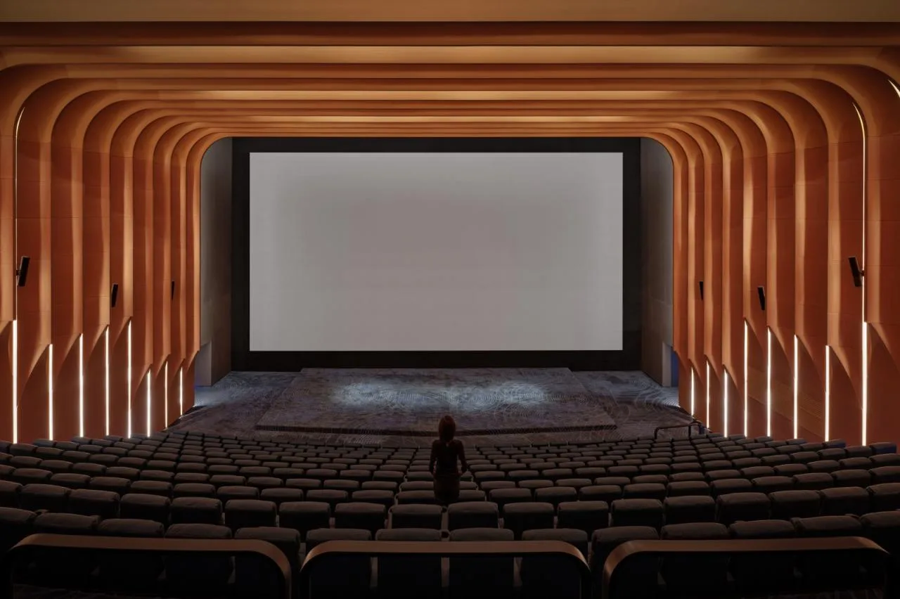 BIM Architecture | Island Cinema Wrapped in "Brick Waves"/Yizheng Planning