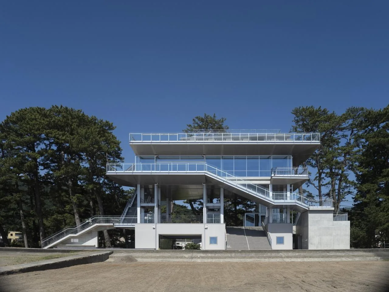 BIM Architecture | Tsunami Evacuation Complex: Toi Orange Terrace/Imai Laboratory, University of Tokyo IIS+Nippon Urban Space Co., Ltd