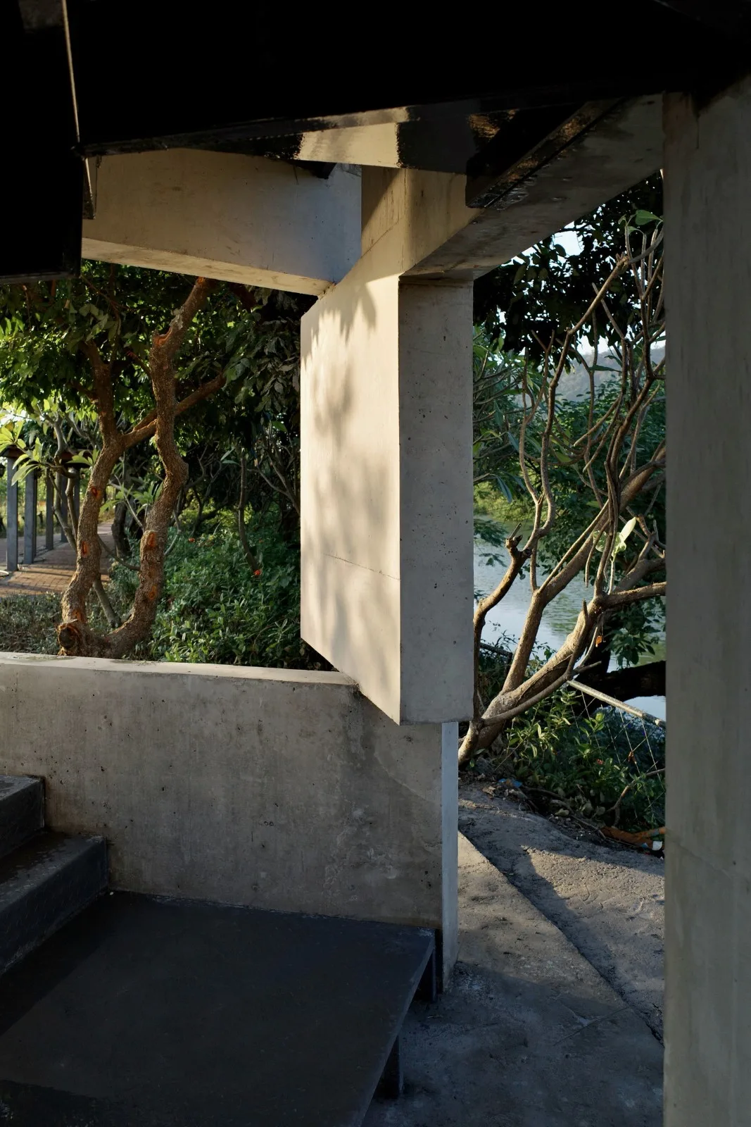 BIM architecture | lush ruins, vertical natural towers/cooperative construction