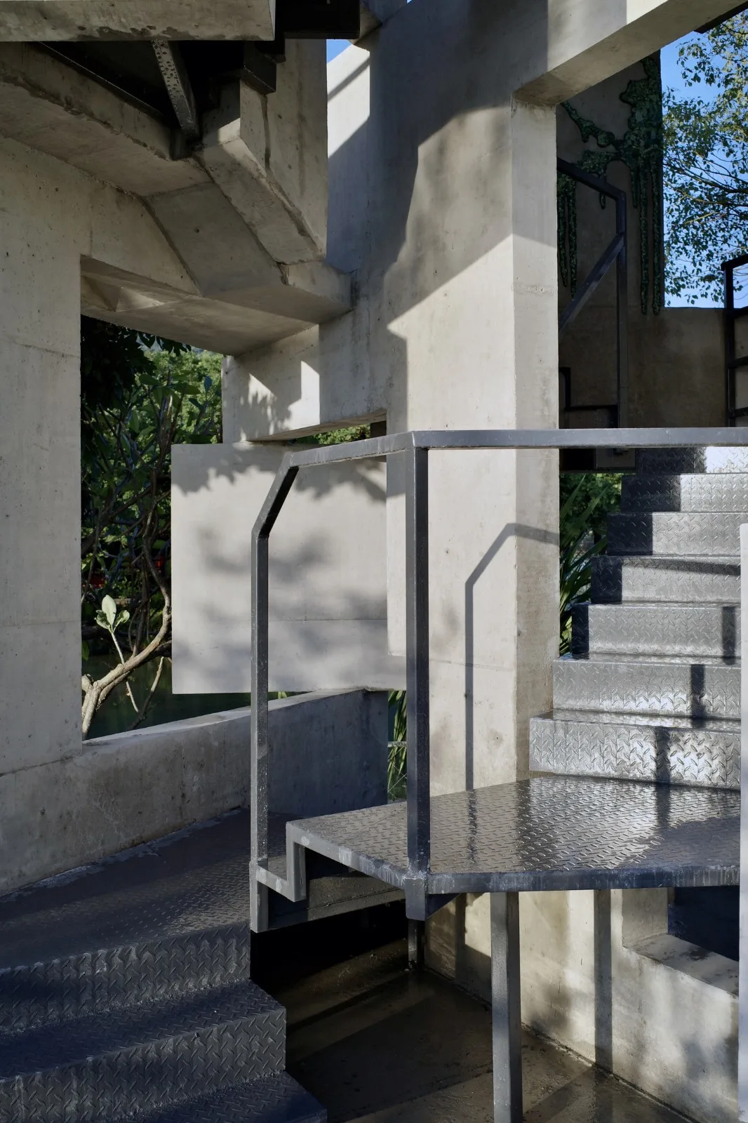 BIM architecture | lush ruins, vertical natural towers/cooperative construction