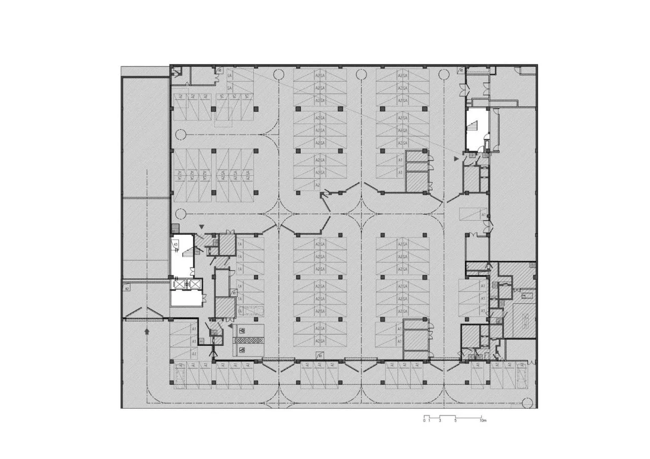 BIM Architecture | Yantai City Science and Technology Vocational College Phase II/Super City Architecture - Underground Floor Plan