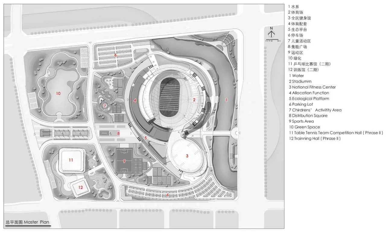BIM Architecture | Xiangyang National Sports Center/Ink Ruler Studio of Central South Construction Institute