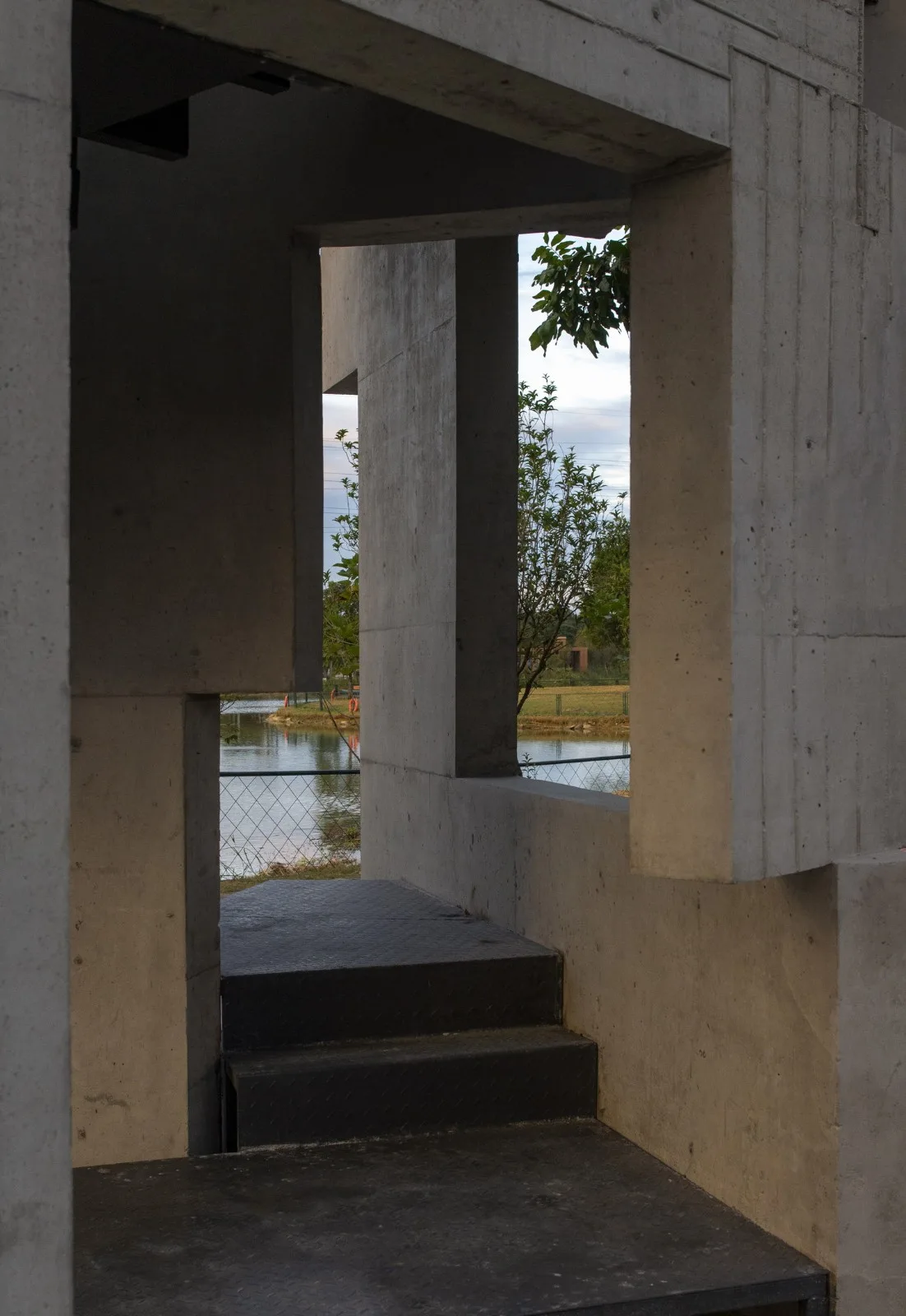 BIM architecture | lush ruins, vertical natural towers/cooperative construction