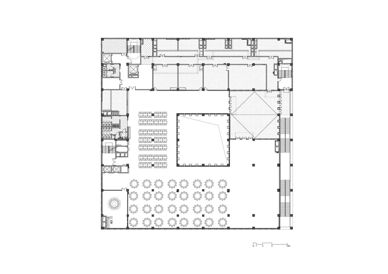 BIM Architecture | Yantai City Science and Technology Vocational College Phase II/Super City Architecture - Fourth Floor Plan