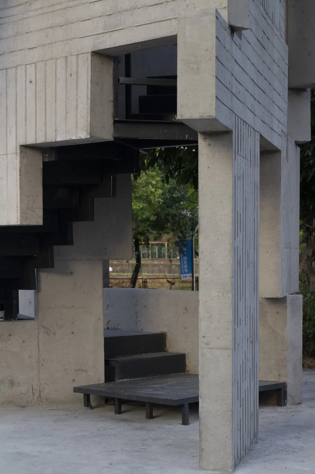 BIM architecture | lush ruins, vertical natural towers/cooperative construction