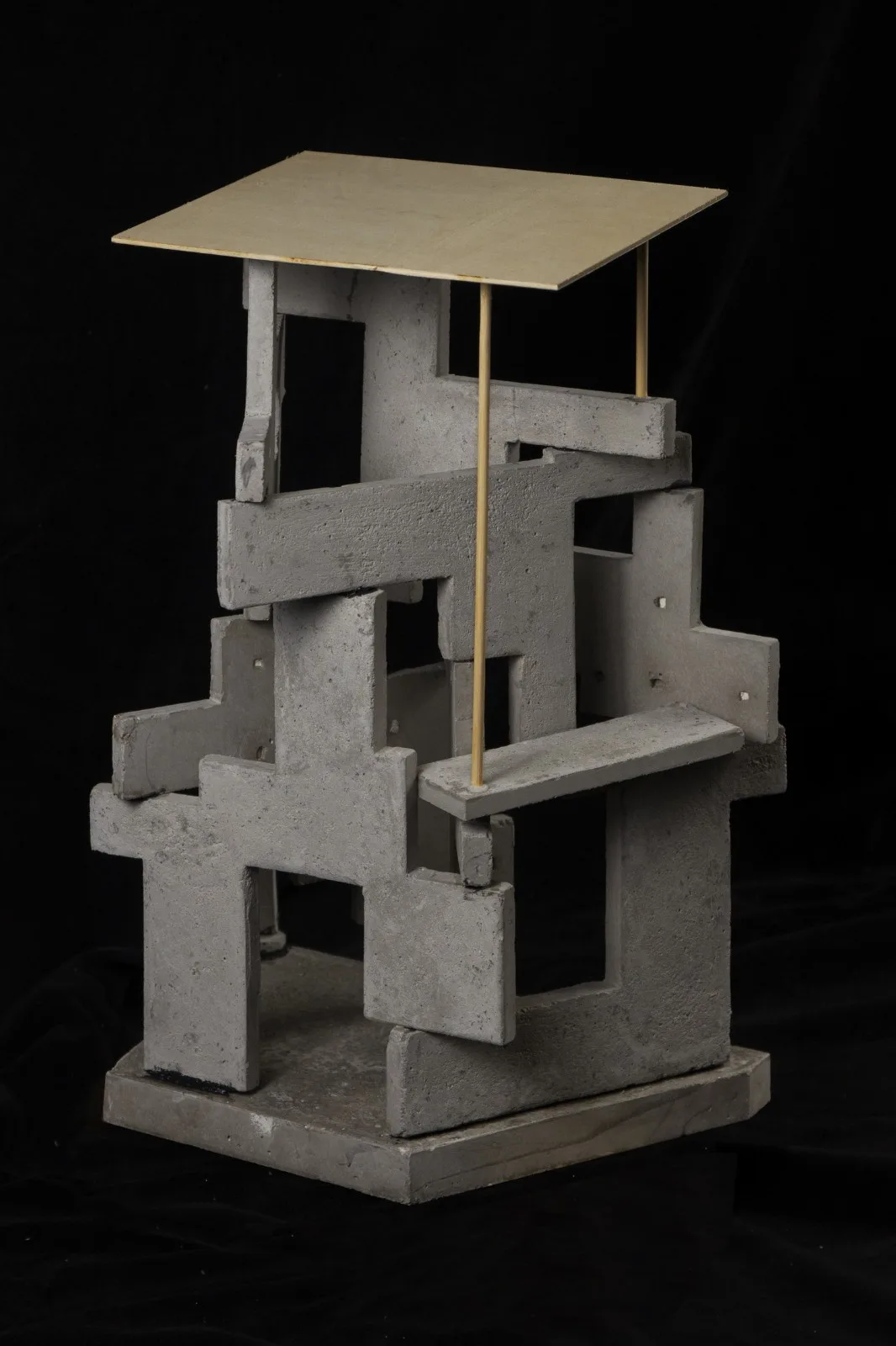 BIM architecture | lush ruins, vertical natural towers/cooperative construction