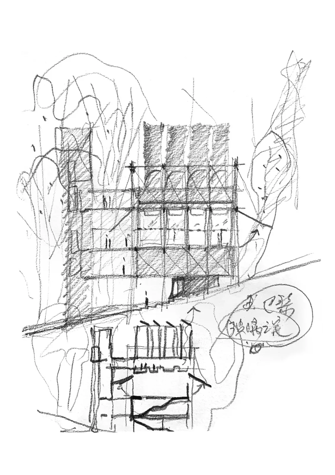 BIM Architecture | Wuling Mountain Eye Stone Soup Spring, Forest Instruments/Vertical Architecture