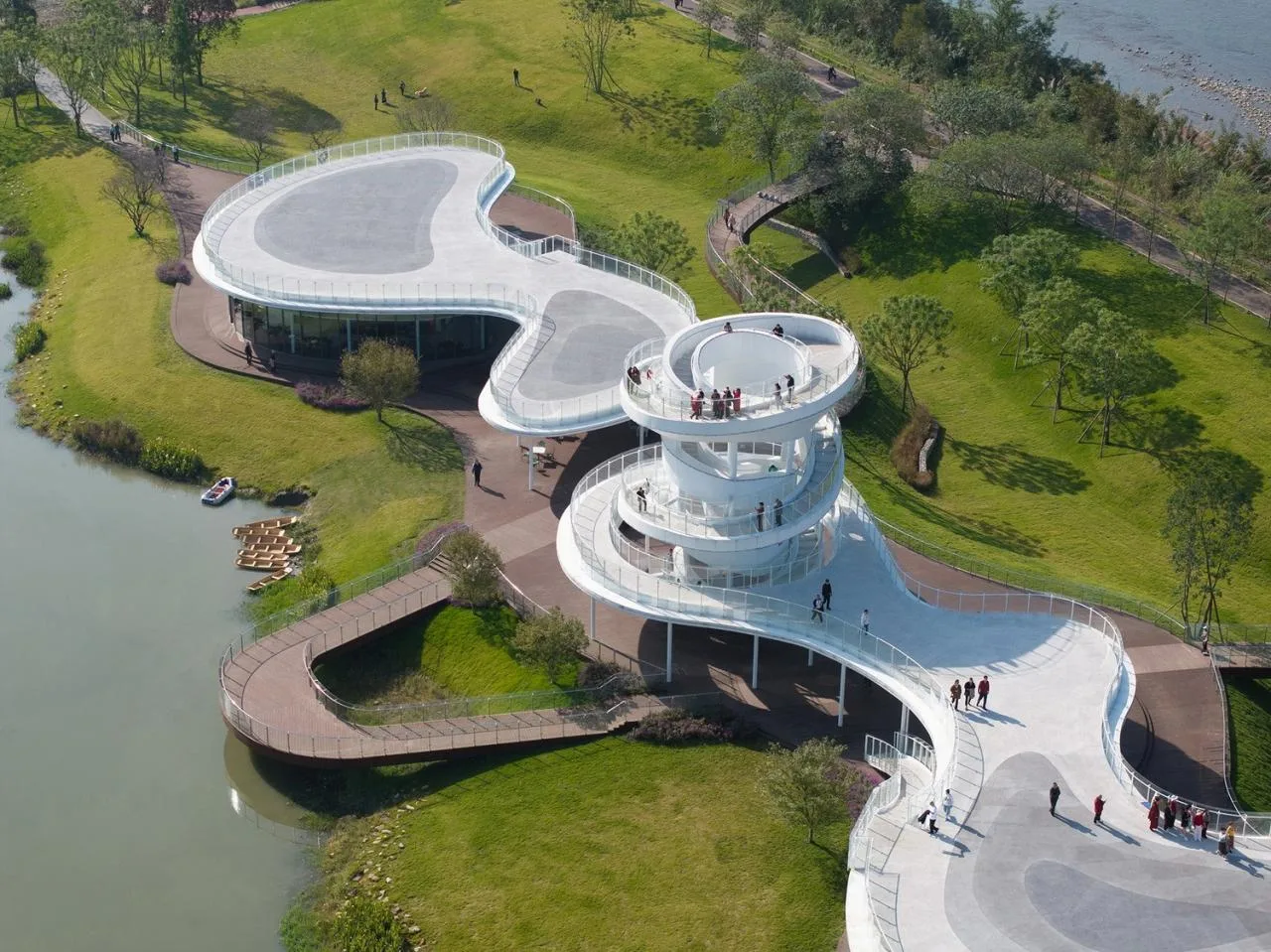 BIM Architecture | Fudao Lujiatan Wetland Park Commercial Service Center/MUDA Architecture