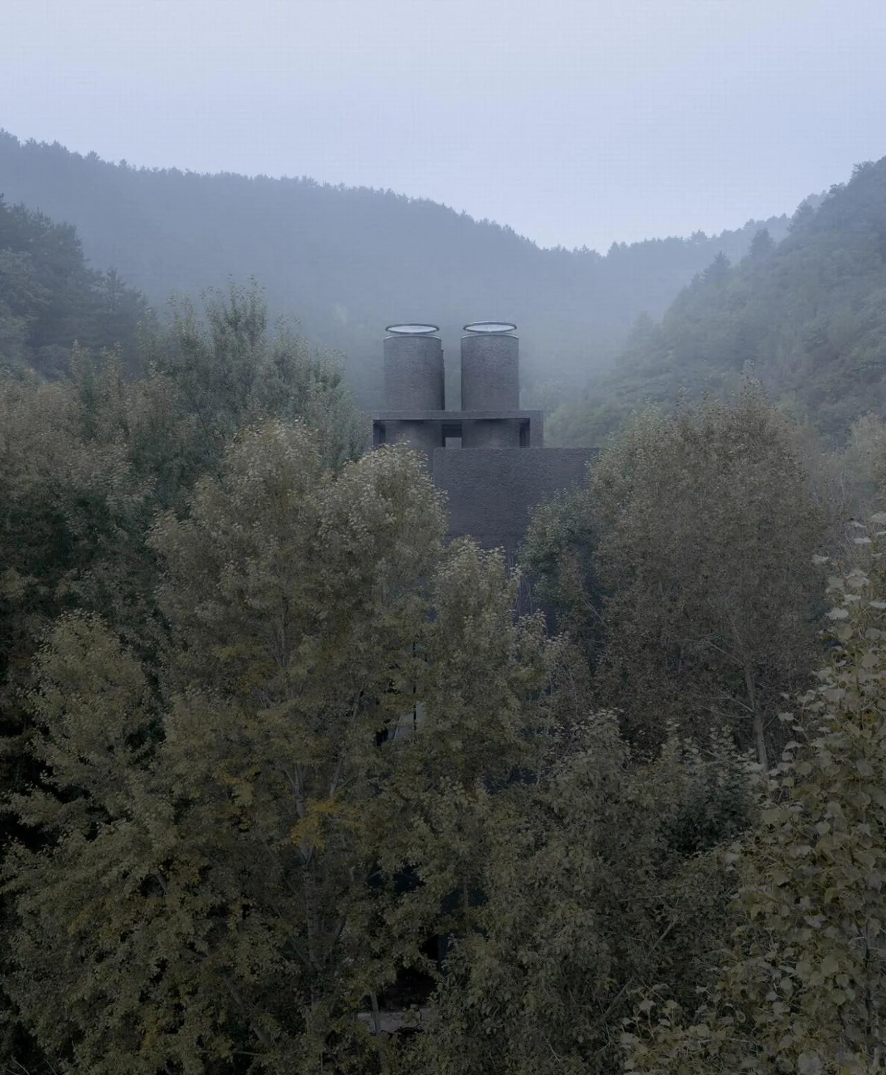 BIM Architecture | Wuling Mountain Eye Stone Soup Spring, Forest Instruments/Vertical Architecture
