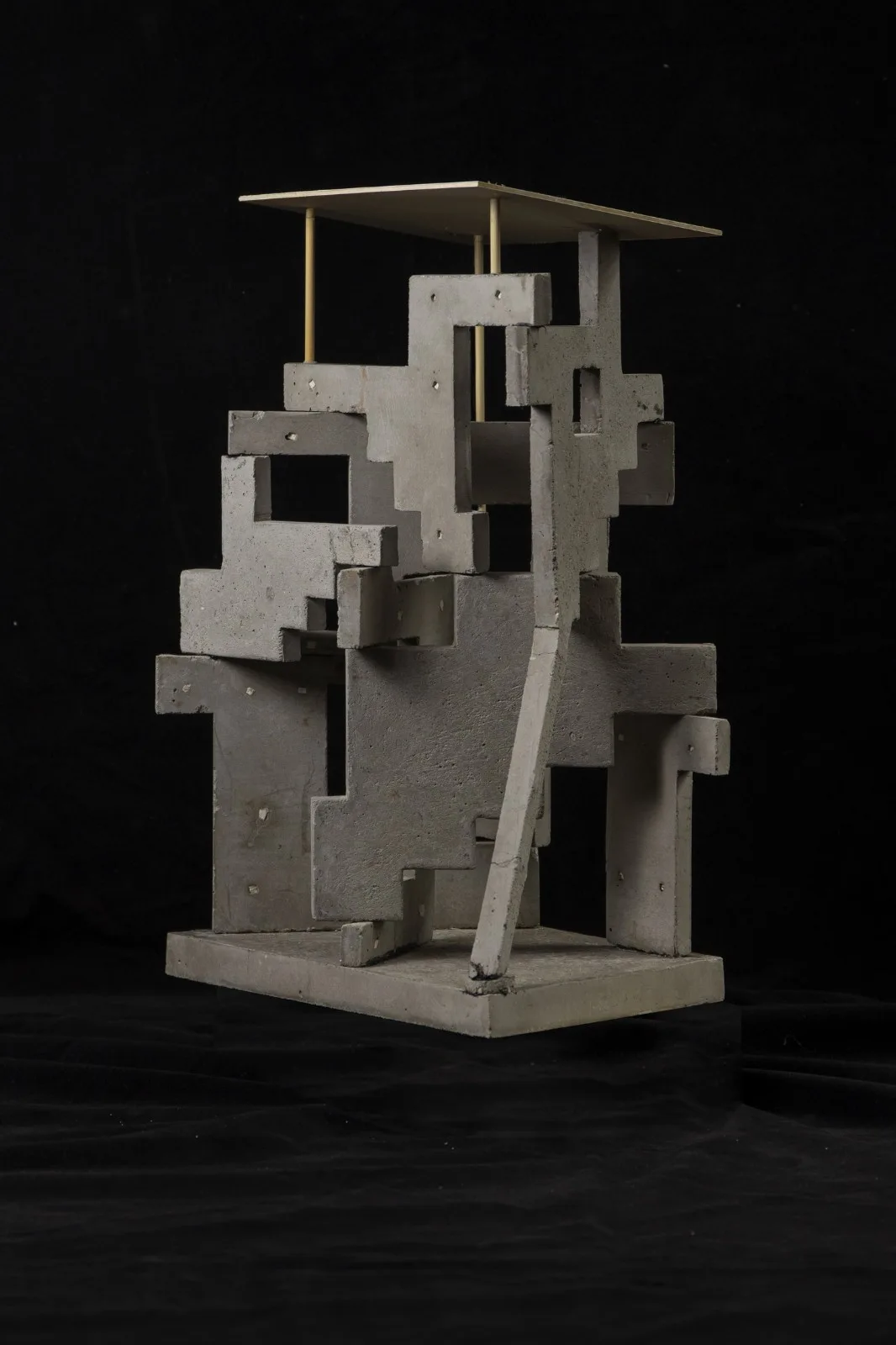 BIM architecture | lush ruins, vertical natural towers/cooperative construction