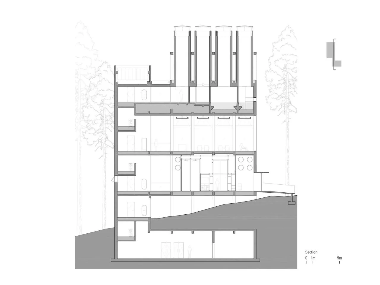 BIM Architecture | Wuling Mountain Eye Stone Soup Spring, Forest Instruments/Vertical Architecture