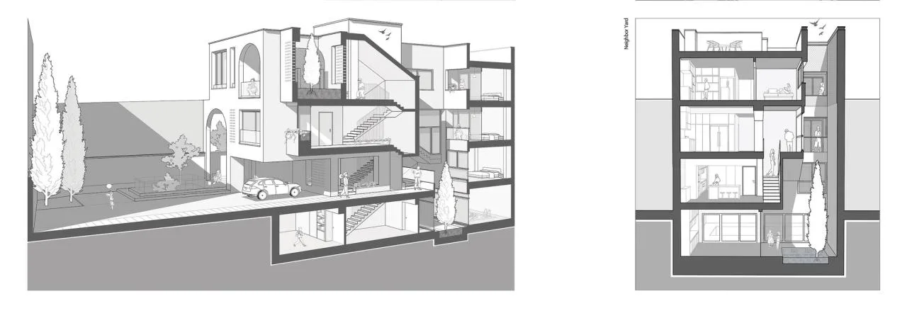 BIM Architecture | 2 IVANs, 2 Houses/HAMAAN Studio