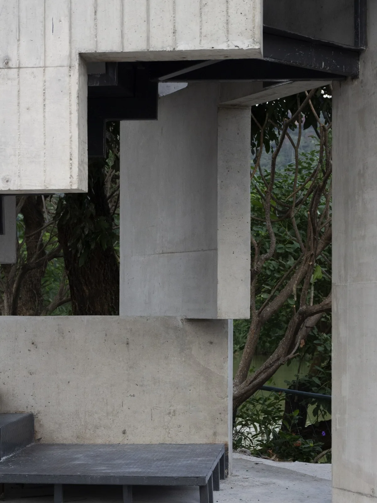 BIM architecture | lush ruins, vertical natural towers/cooperative construction