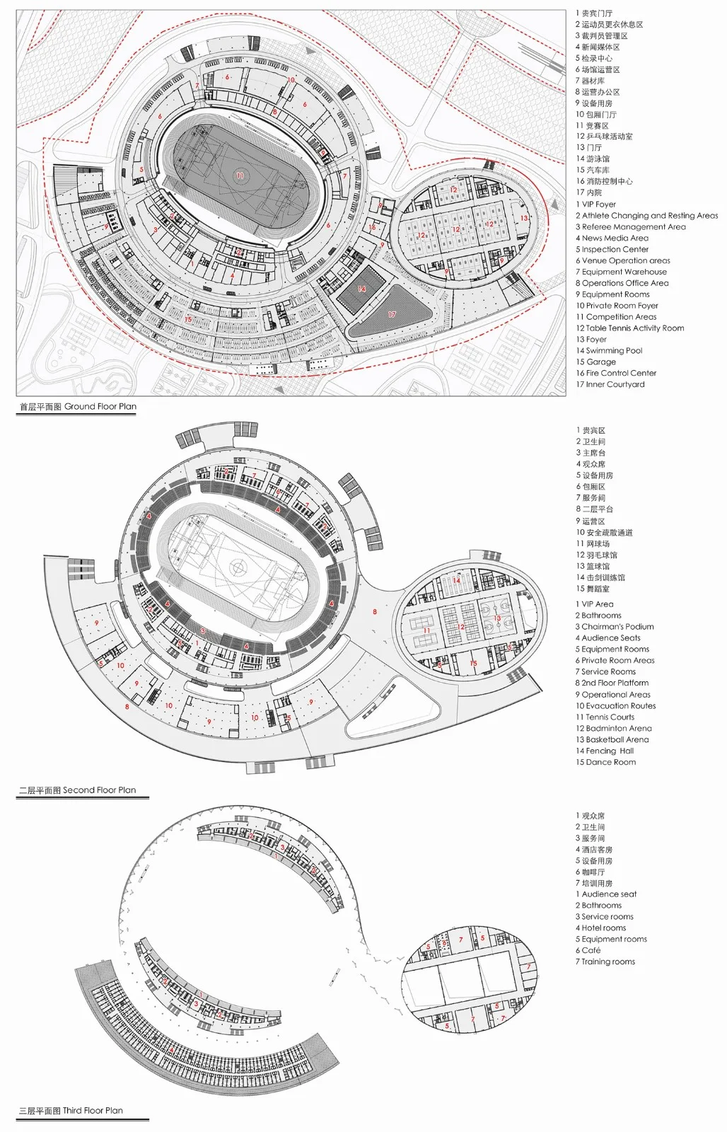 BIM Architecture | Xiangyang National Sports Center/Ink Ruler Studio of Central South Construction Institute