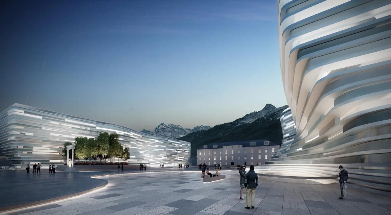 BIM Architecture | Glacier Campus: Valleda Osta University New Campus/MCA Architecture Firm