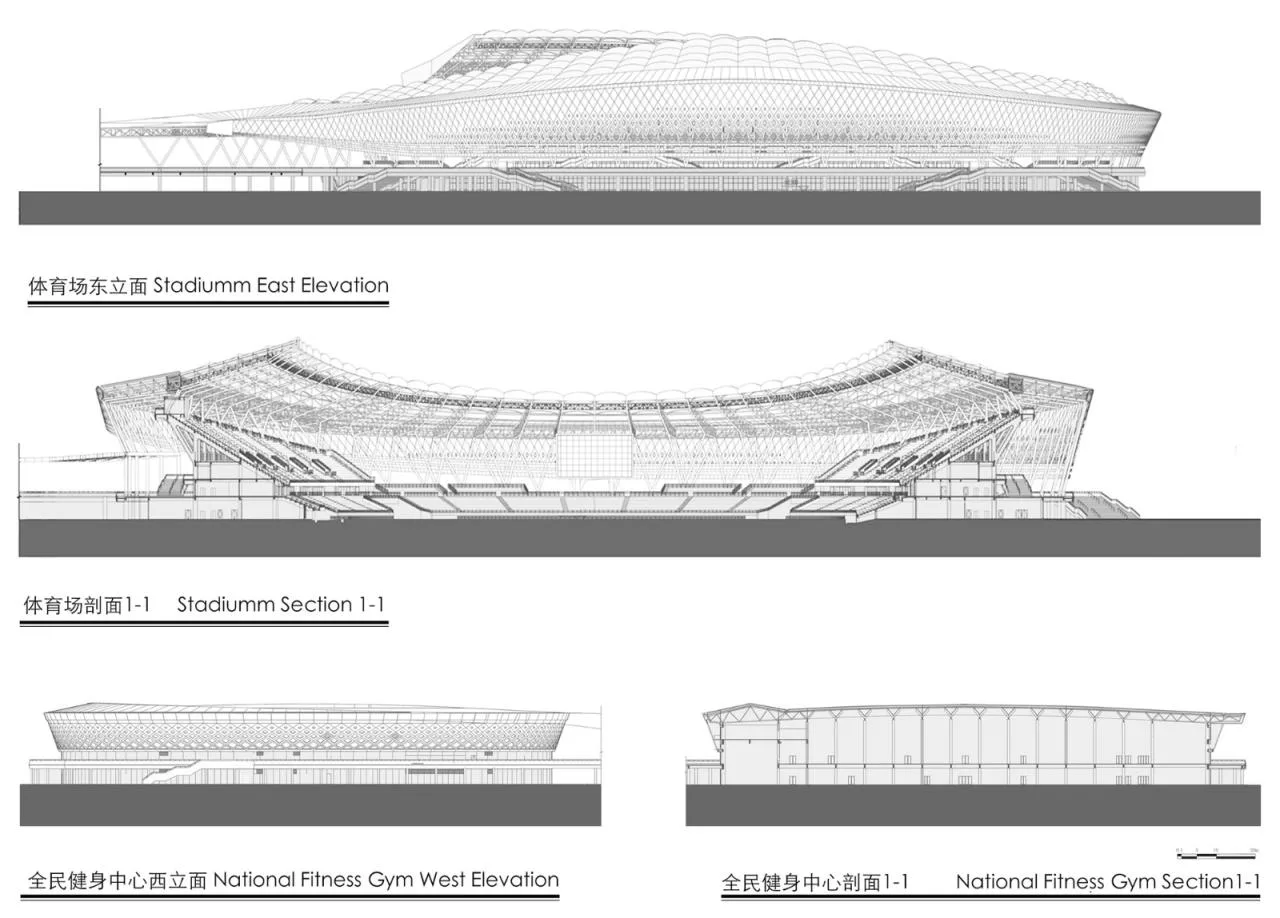 BIM Architecture | Xiangyang National Sports Center/Ink Ruler Studio of Central South Construction Institute