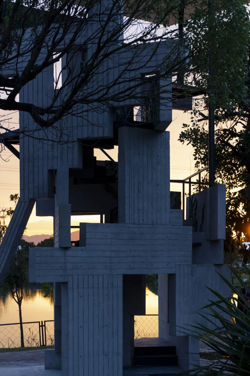 BIM architecture | lush ruins, vertical natural towers/cooperative construction