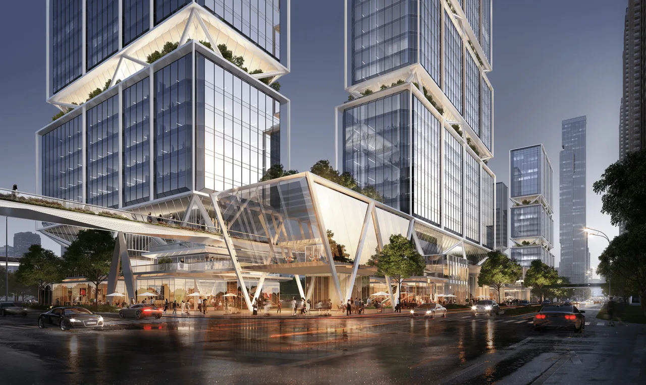 BIM Architecture | Wuhan Yangtze River Center International Competition Plan/Line+Zhu Peidong's Dual Thinking on Urban Coordinates