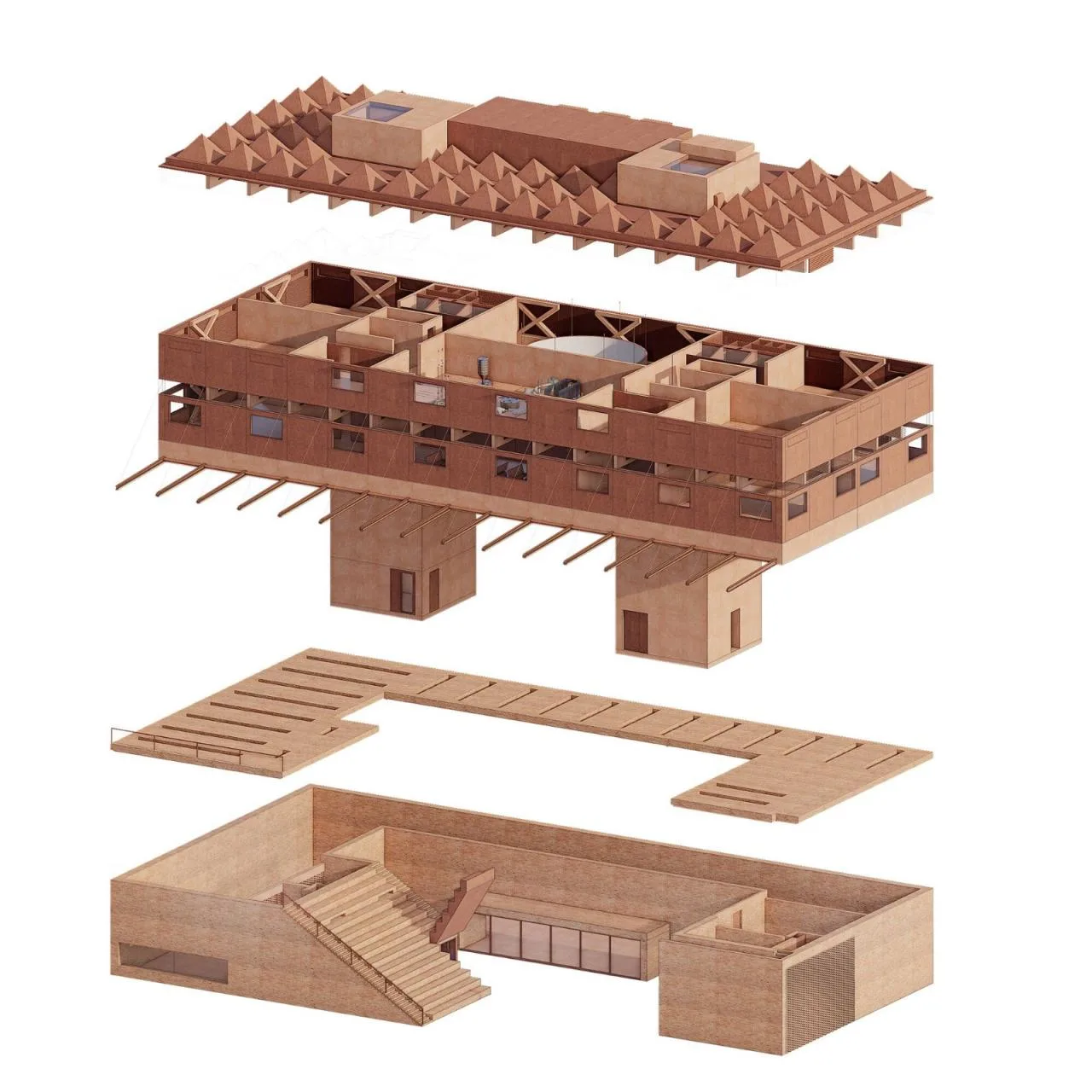 BIM Architecture | Pardubice GAMPA, Sf é ra Building Complex and Automation Plant Public Space/Š e pka Architekti